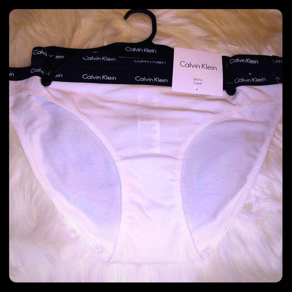 NWT, Calvin Klein logo panties, size sm or med